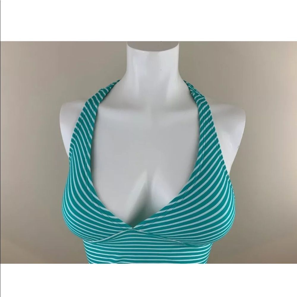 Athleta Womens Tankini Top Striped Padded Cup XXS